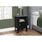 Monarch Specialties Accent Table - Black / Grey Top Night Stand With Storage I 2134 - alternate 3